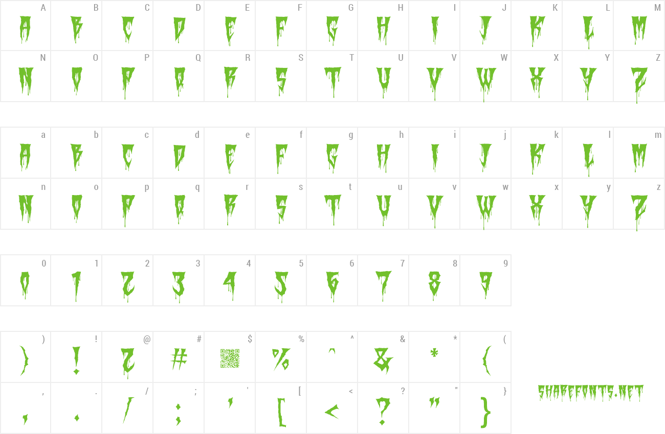 Font Death House Halloween preview